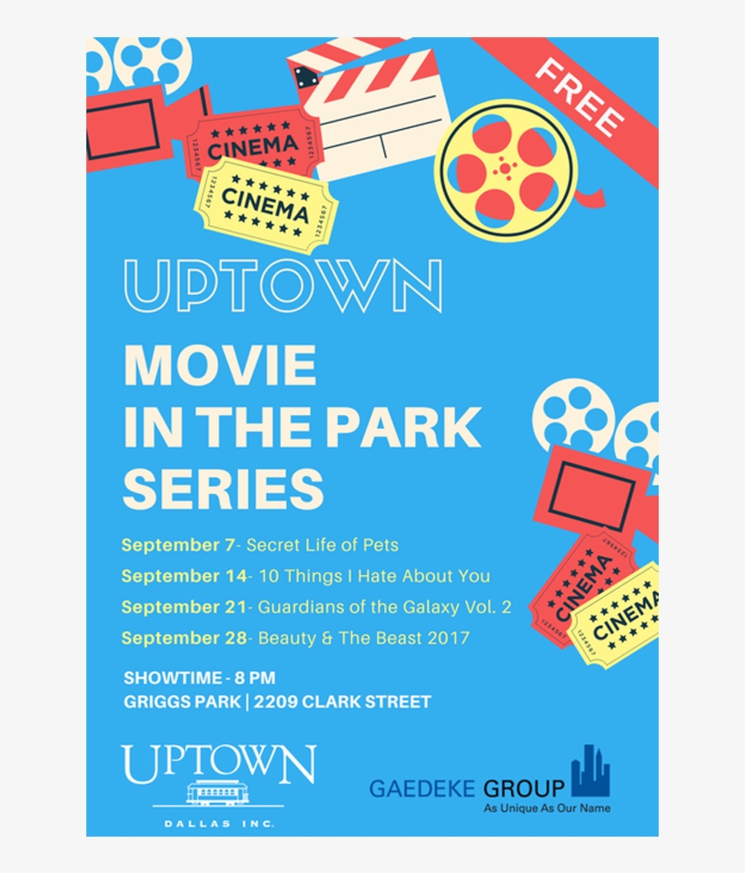 Uptown Movie In The Park Series, transparent png download