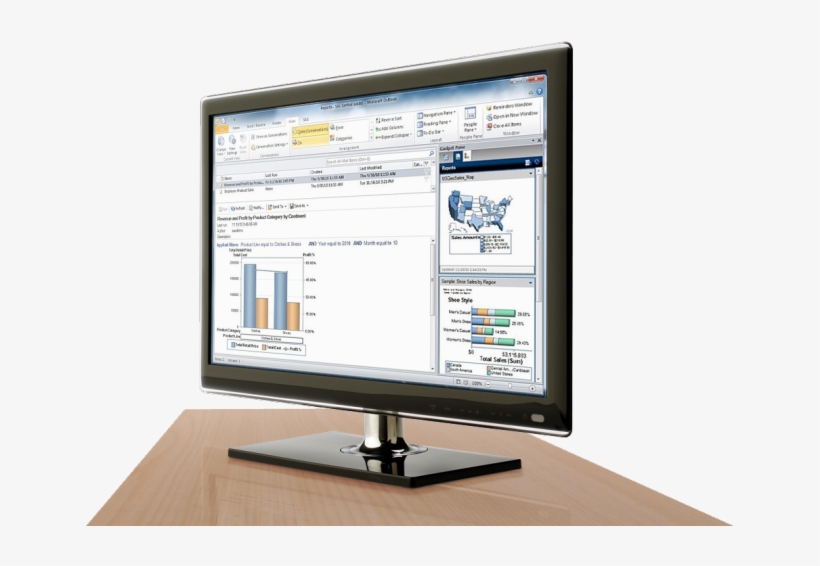 Sas Enterprise Bi Server Shown On Desktop Monitor, transparent png download