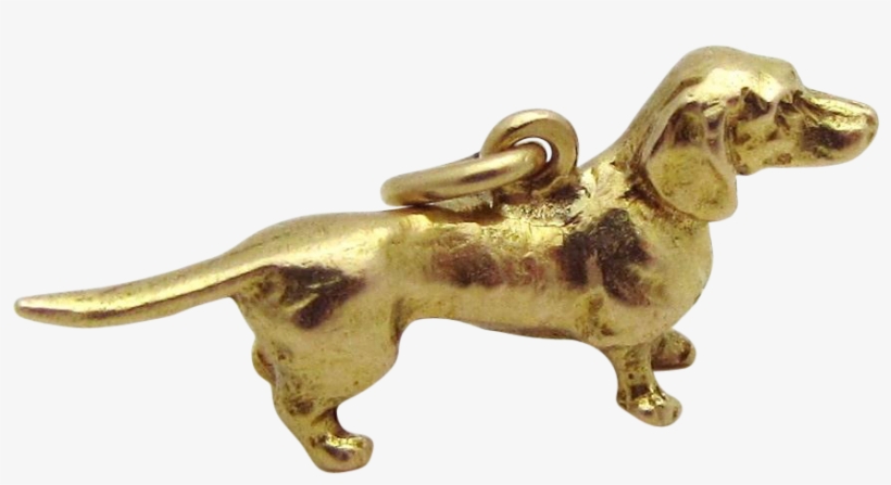 Vintage 14k Gold 3d Dachshund Wiener Dog Charm 1940s, transparent png download