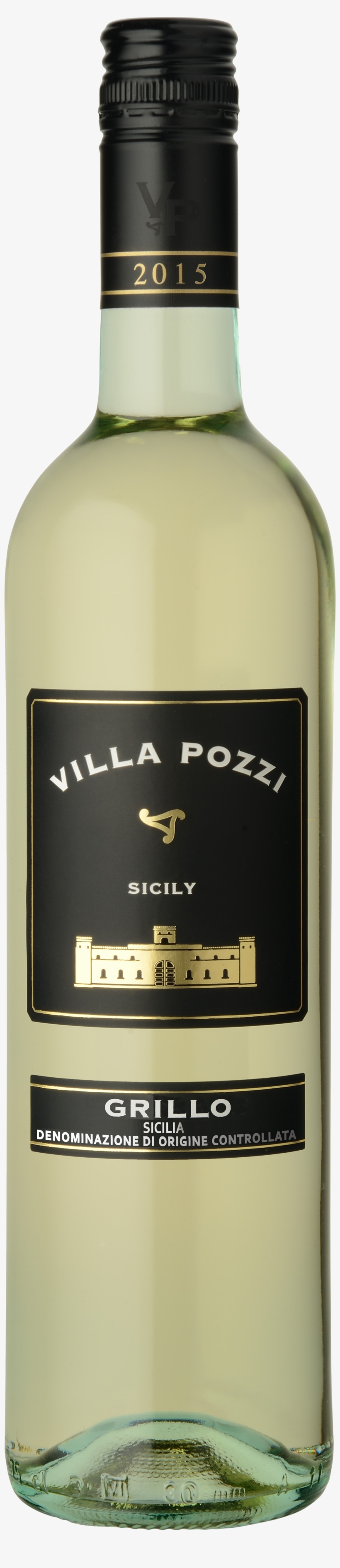 Villa Pozzi Grillo Bottle Shot Production Quality, transparent png download
