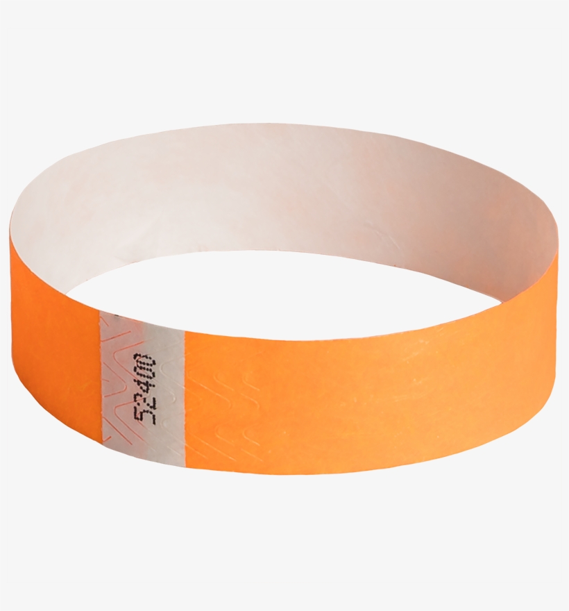 500 Neon Orange Tyvek Wristbands, transparent png download