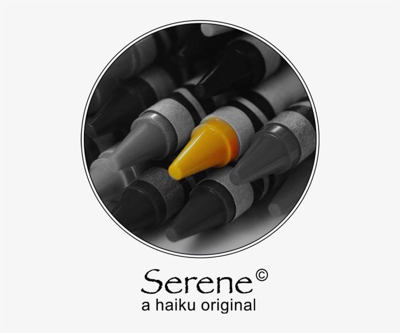 Serene A Haiku Original Yellow Crayon “, transparent png download