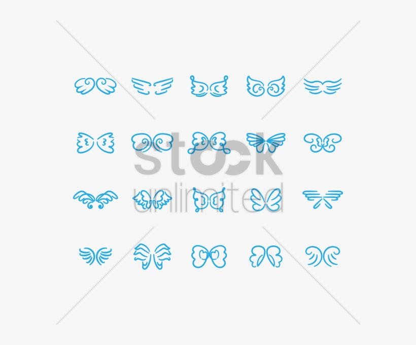 Set Of Wings Icon V矢量图形, transparent png download