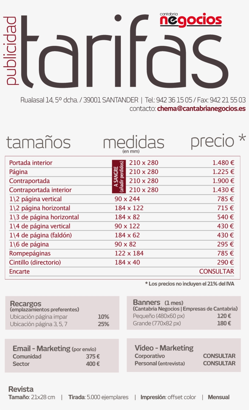Tarifas De Publicidad, transparent png download