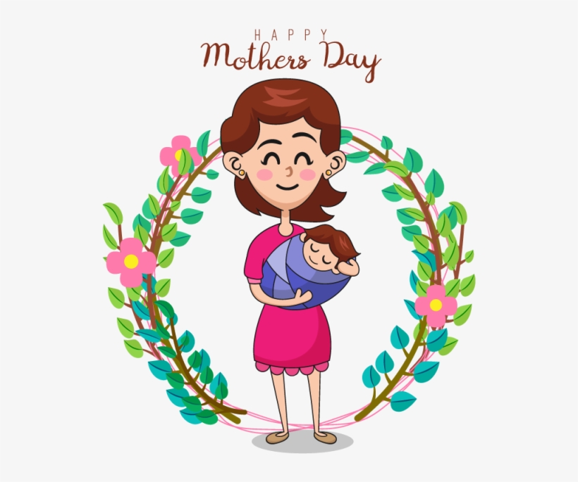 Mom And Baby Png - แม่ และ ลูก Vector, transparent png download