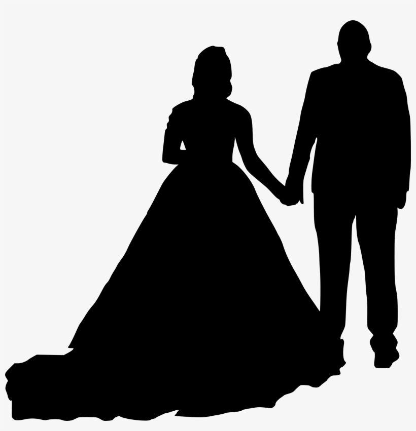 Free Download - Силуэт Жениха И Невесты, transparent png download