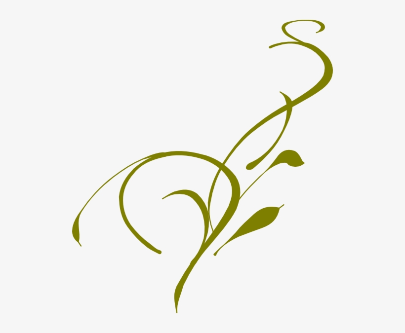 Filigree Clipart Green Free For Download On Rpelm Black - Vine Clip Art, transparent png download