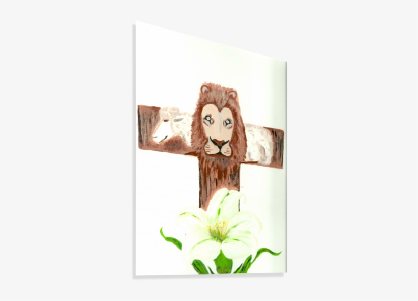 The Lion And The Lamb Canvas Print - Canvas Print, transparent png download