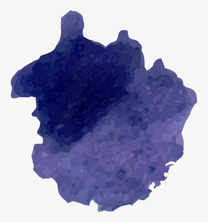 Blue Watercolour Watercolor Brush Brushstroke Stain - Watercolor Painting, transparent png download