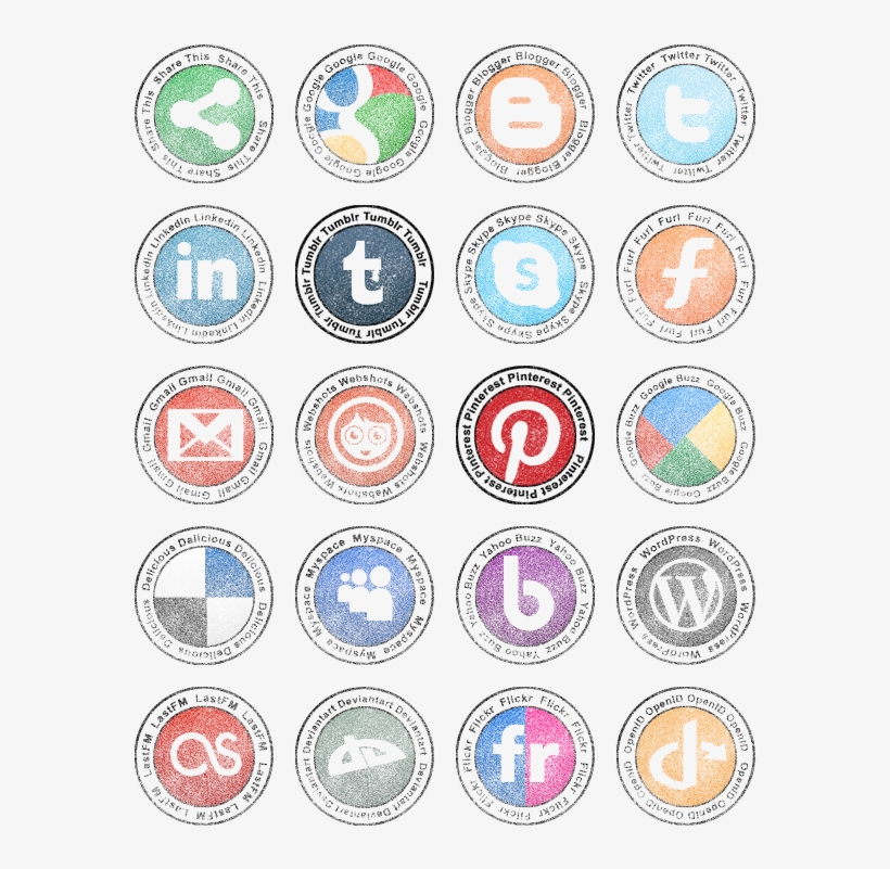 Stamp Social Network V2 Icon Pack By Abbas Malek Hosseini - Phase Diagram, transparent png download