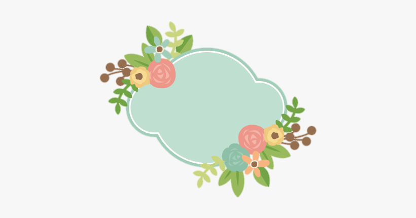 Tag Png Blue Green Flowers Cards - Label Flowers, transparent png download