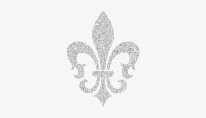 White Fleur De Lis With Glitter Material - Glitter Fleur De Lis, transparent png download