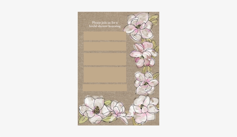 Error Message - Magnolia, Baby Shower Invitations, Girl, Watercolor, transparent png download
