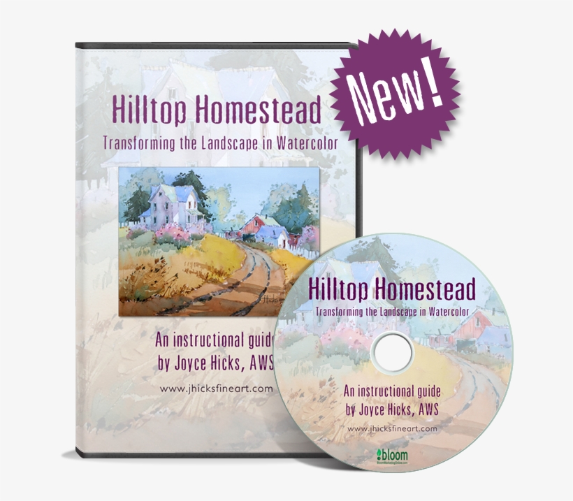 Hilltop Homestead Dvd Now Available - Landscape In Watercolor, transparent png download