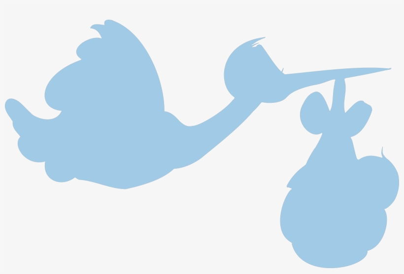 Baby Clipart Png - Stork Carrying Baby Clipart, transparent png download