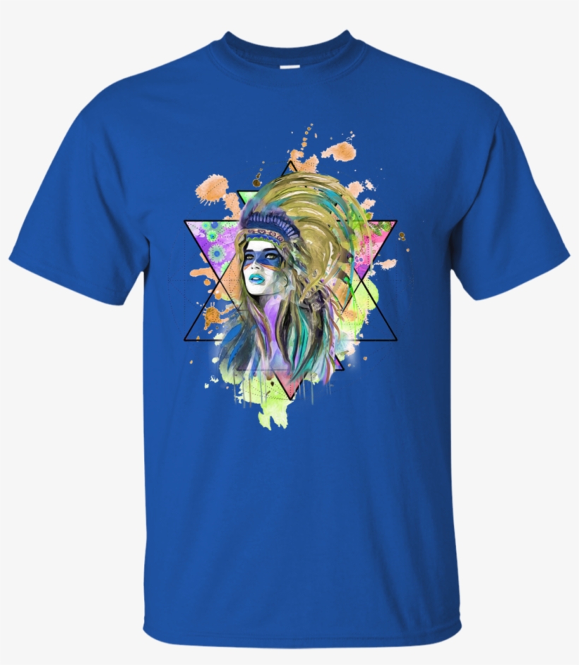 Watercolor Headdress Classic T-shirt - Zombie-outbreak-response-team Tanks, transparent png download
