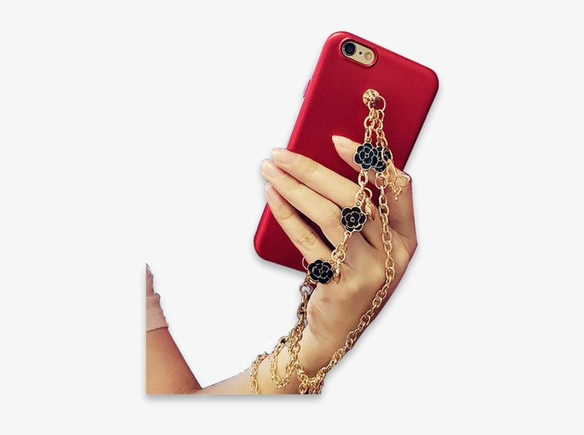 150-iphone Case With Gold Chain Case For Iphone - Iphone, transparent png download