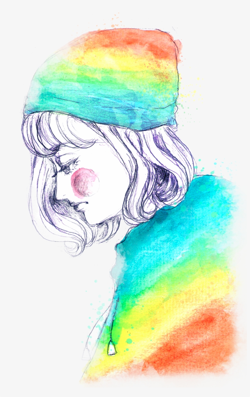 Watercolor Girl - Visual Arts, transparent png download