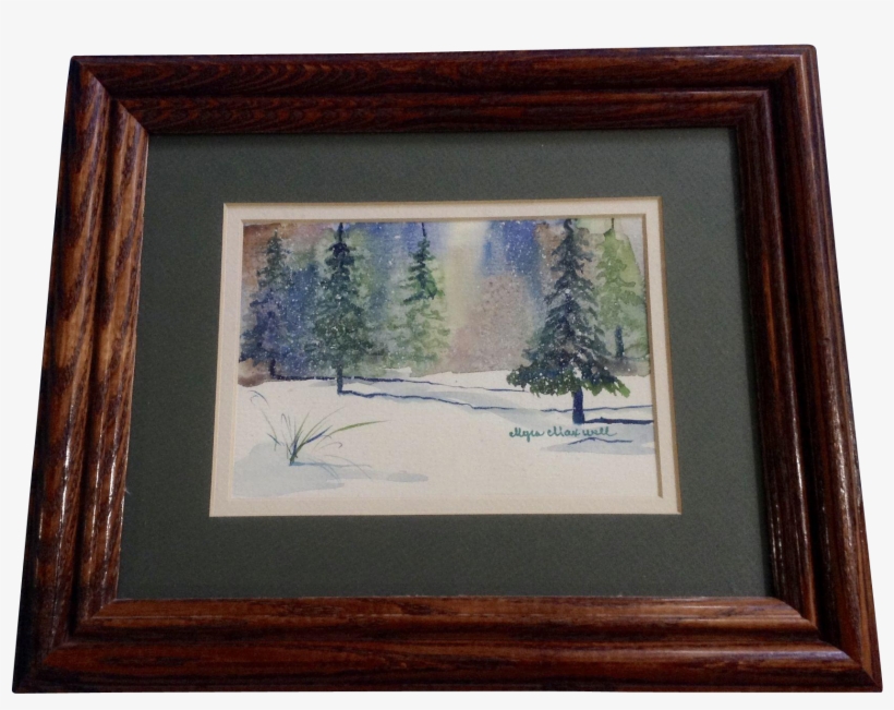 Myra Maxwell, Watercolor Painting, Snowing In A Forest, - Watercolor Painting, transparent png download