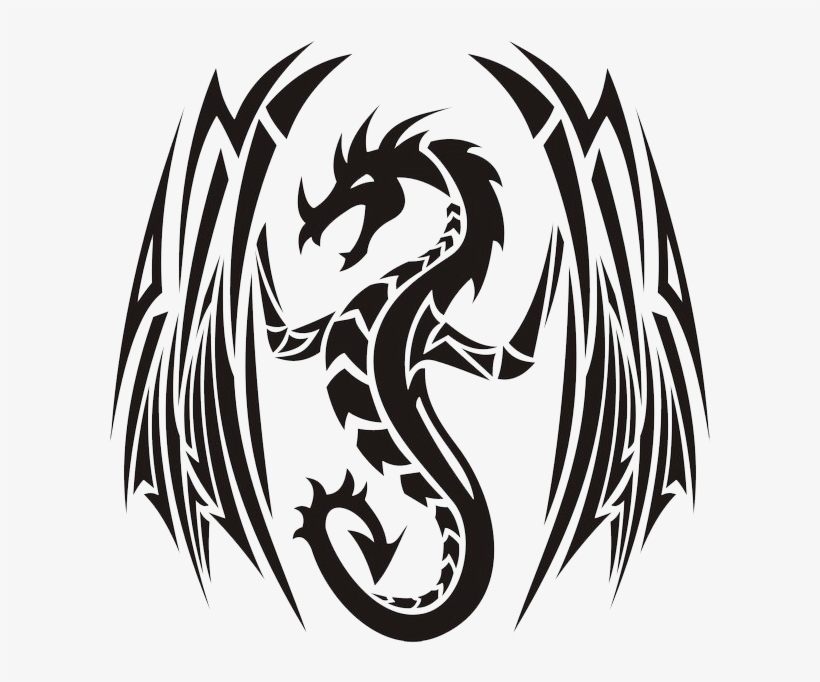 Tribal Dragon 4 By Jhin22000 - Tribal Dragon Head, transparent png download