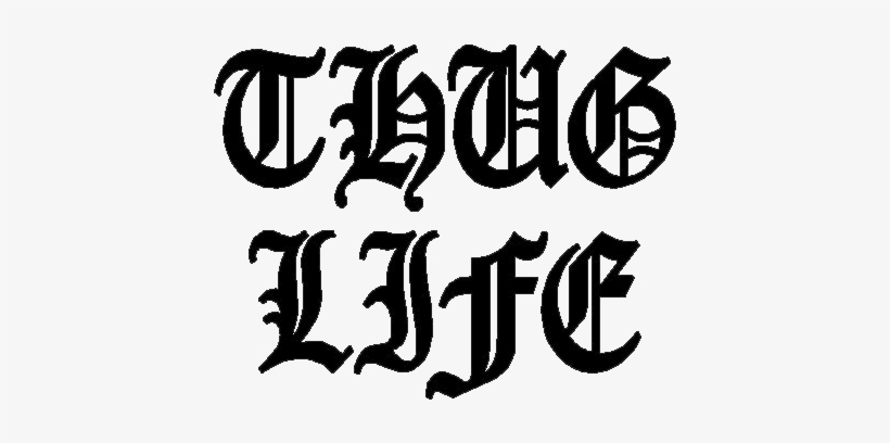 Thug Life Text Png, transparent png download