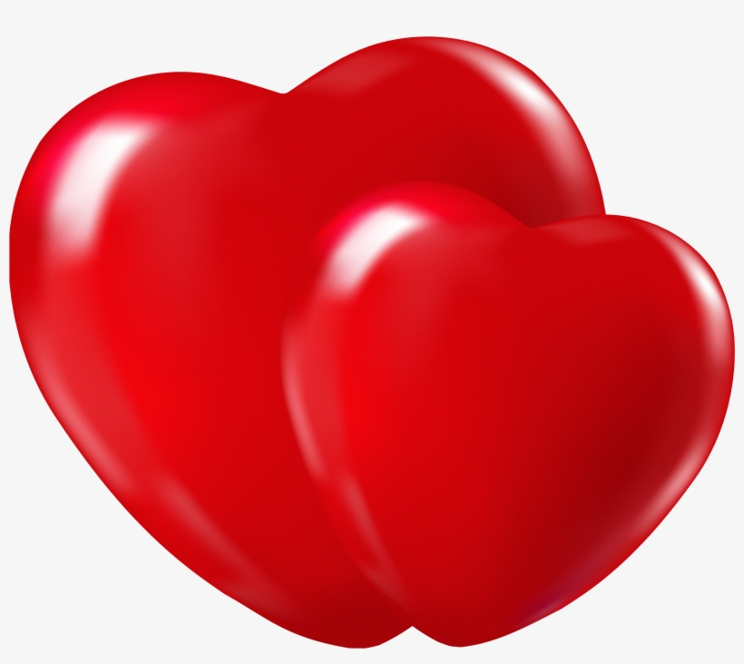 Double Hearts Png Picture - Heart Images High Resolution, transparent png download