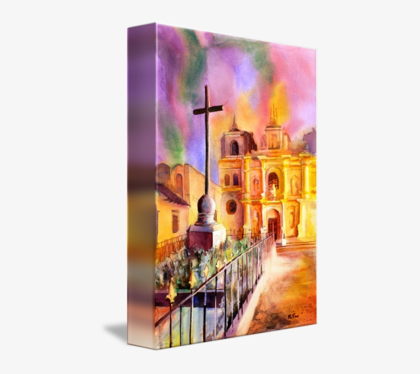 Download Svg Library Stock Of Church In Antigua Guatemala By Watercolor Painting Png Image Transparent Png Free Download On Seekpng