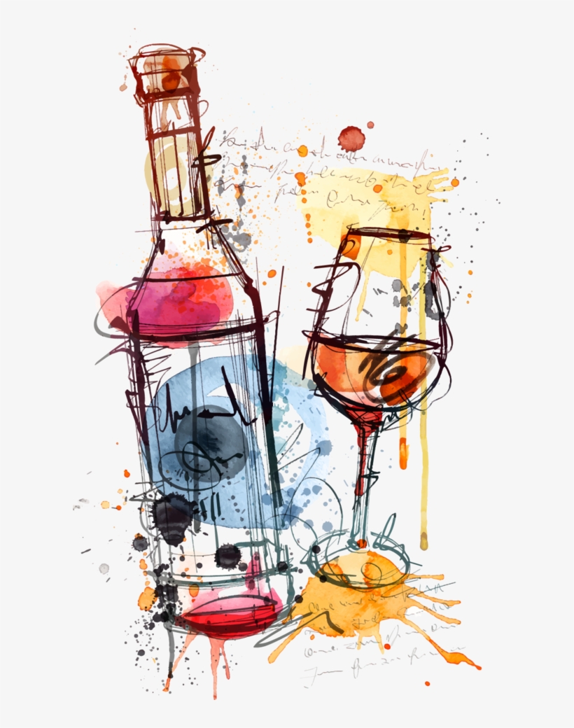 Report Abuse - Watercolor Wine Glass Png, transparent png download