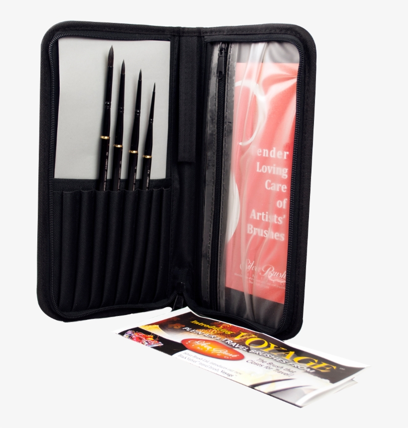 Silver Brush Black Velvet Voyage Plein Air, Short Handle - Makeup Brushes, transparent png download