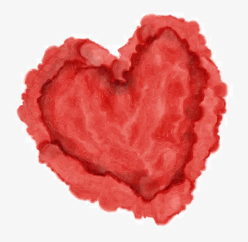 Heart, Watercolor, Red, Valentine, Day, Isolated, Love - Loving Each Other Clipart, transparent png download