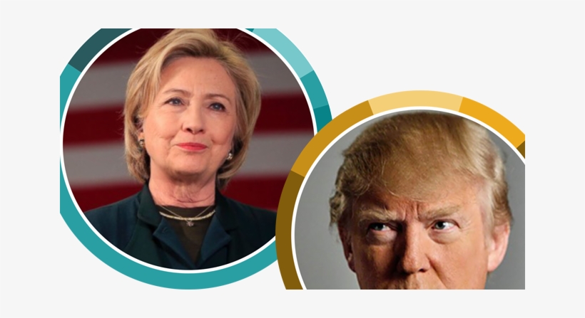 Zefr Looks At How Front-runners Stack Up - Transparent Hillary And Donald, transparent png download