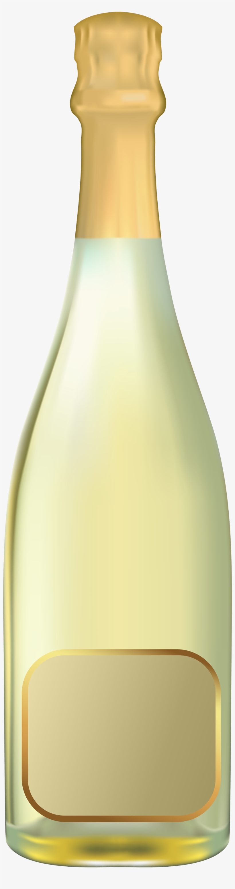 White Champagne Bottle Png Clipart - Wine Bottle Clipart Png, transparent png download