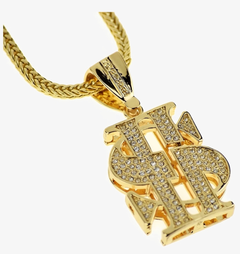 Thug Life Dollar Gold Chain Png Transparent Image - Necklace, transparent png download