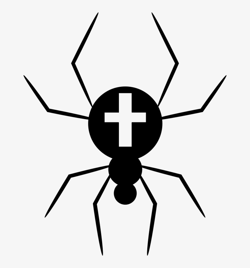 This Graphics Is Cross Shaft About Cross, Spiders, - Spider Silhouette Transparent, transparent png download