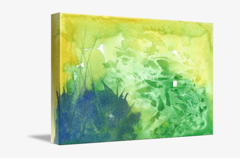"green Watercolor Abstract" By Misty Poe - Painting, transparent png download