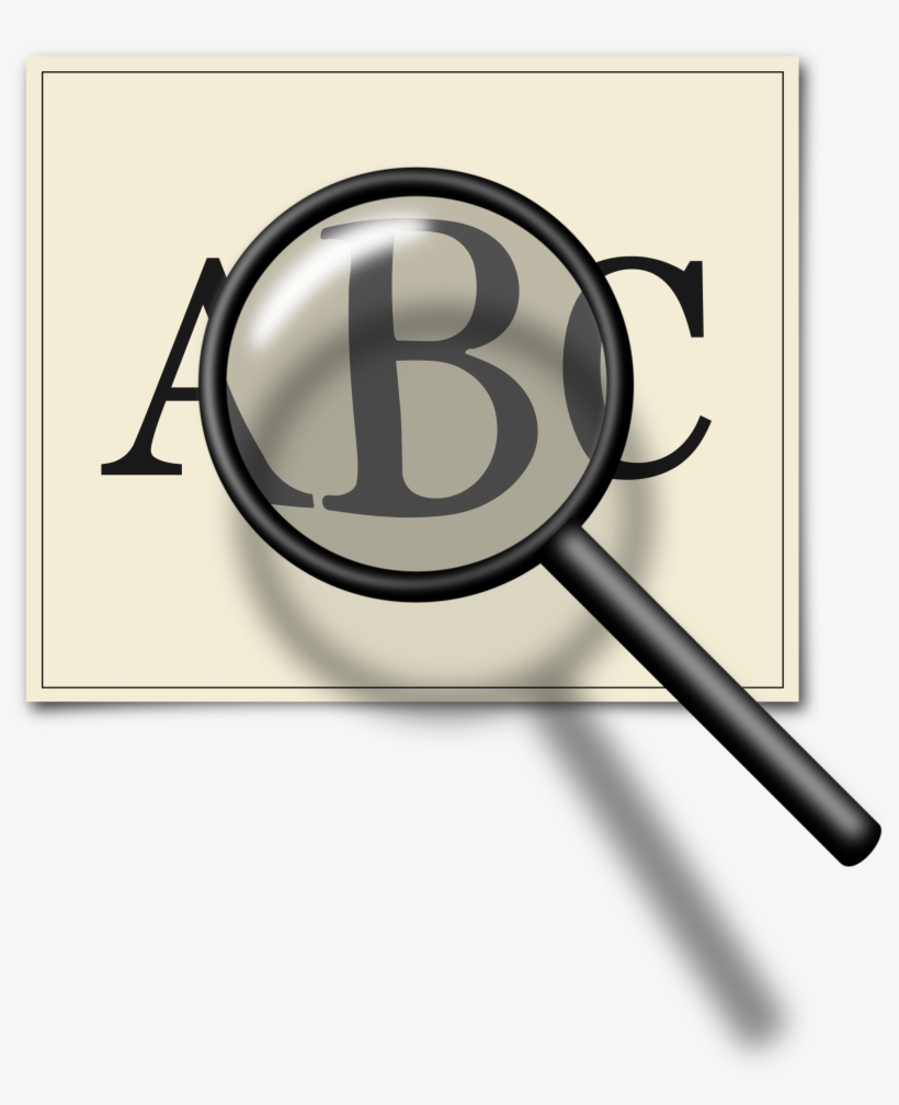 Big Image Png - Magnifying Glass With Letters, transparent png download