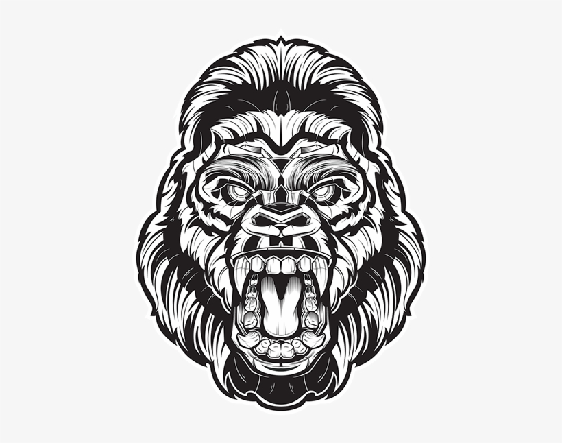 Apex Gorilla On Wacom Gallery Image Royalty Free Download - Gorilla Vector, transparent png download