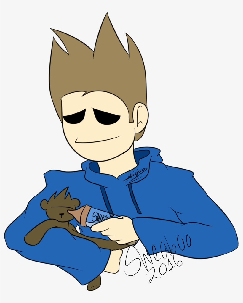 Tom W/ A 'baby' By Sweaboo On Deviantart Image Black - Eddsworld, transparent png download