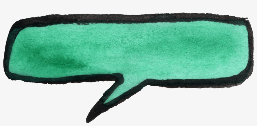 Watercolor Speech Bubble - Watercolor Chat Bubble Transparent Green, transparent png download