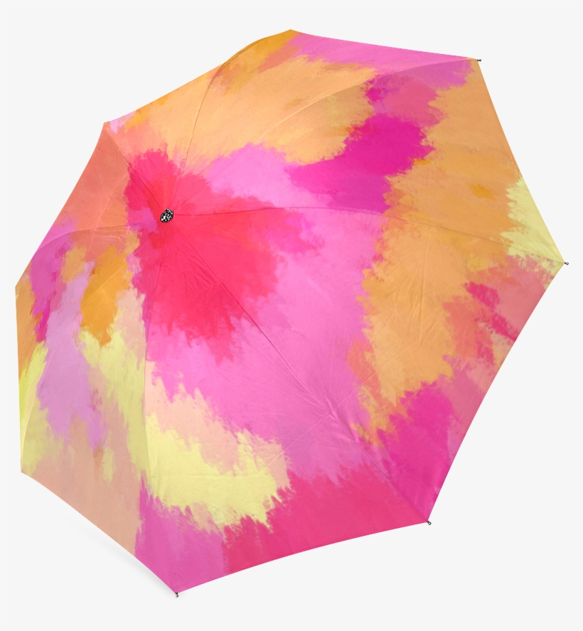 Pink, Orange And Yellow Watercolors Umbrella Foldable - Visual Arts, transparent png download