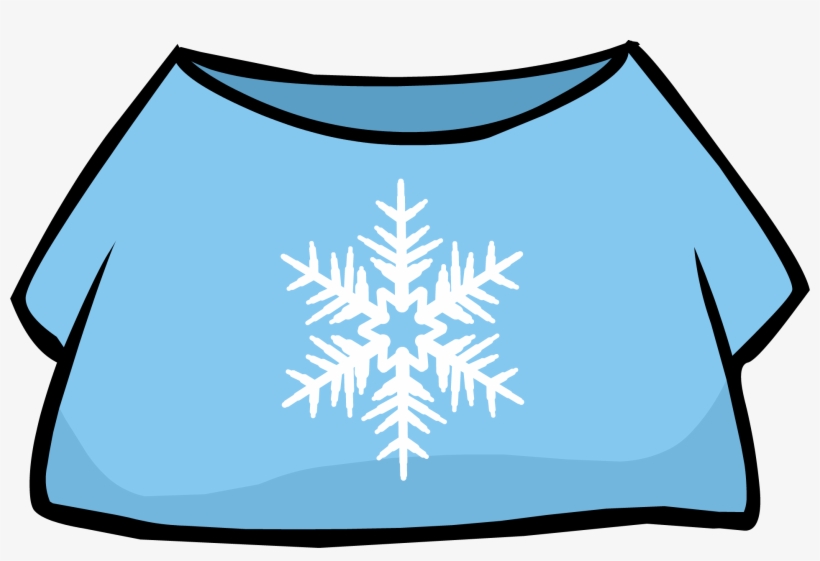Snowflake Tshirt - Png - Teal Tee Club Penguin, transparent png download