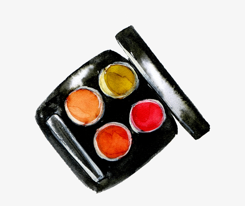 Hand Painted Four Color Eye Shadow Box Png Transparent - Cosmetics, transparent png download
