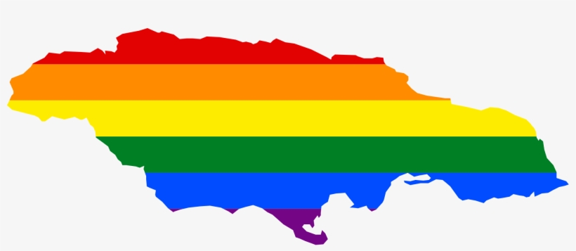 Lgbt Flag Map Of Jamaica - Flag Of Jamaica, transparent png download