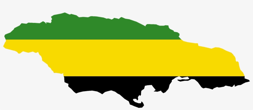 Flag Map Of Jamaica - Map Of Jamaica, transparent png download