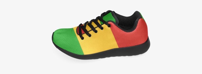 Rastafari Flag Colored Stripes Women's Running Shoes - Sneakers, transparent png download