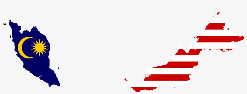Flag Of Malaysia Map National Flag - Malaysia Map Flag, transparent png download