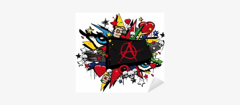 Anarchy Anarchist Flag Graffiti Flag Street Art Illustration - Sh04f Aquos Zeta Sh-04f ドコモ Docomo スマホカバー ケース 000981, transparent png download