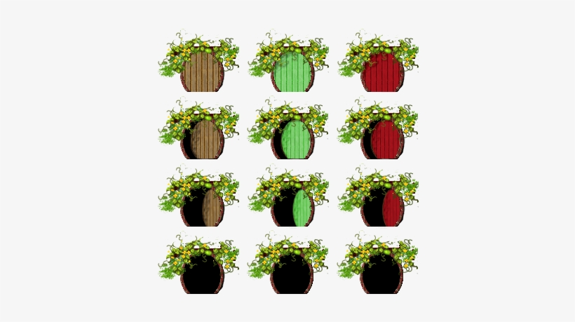 Image Transparent Library Hobbit Door Sprites With - Floral Design, transparent png download