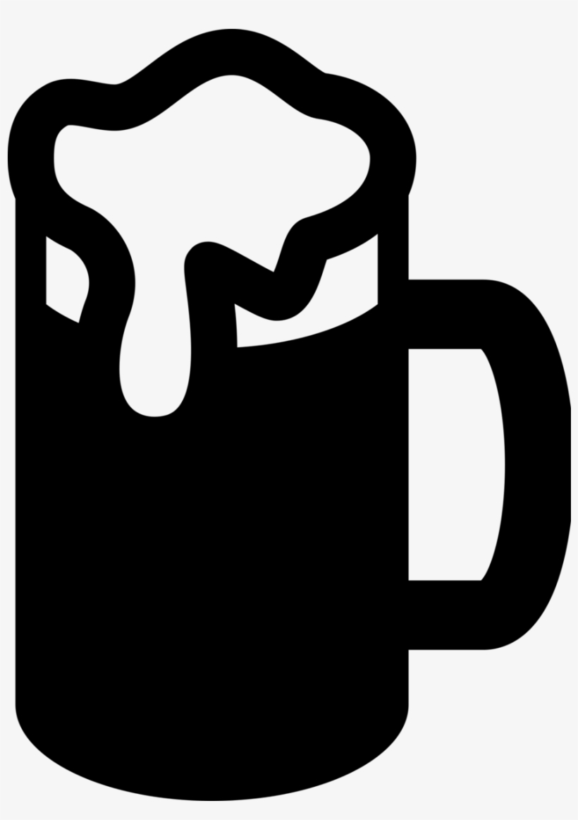 Beer Mug Silhouette Png - Png Beers Black And White, transparent png download