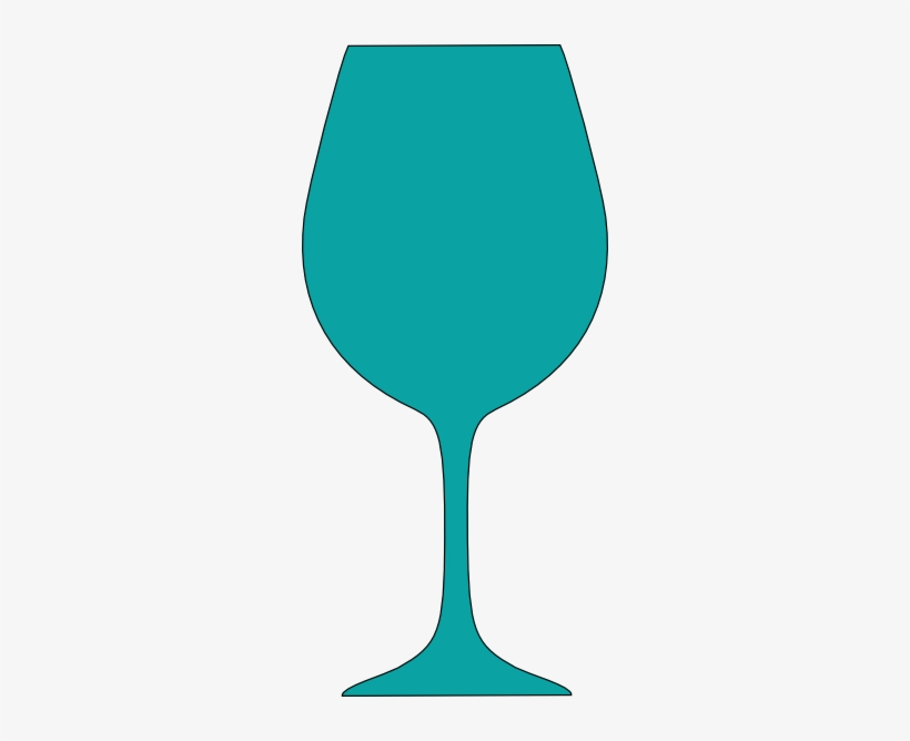 Wine Glass Outline Color Clip Art At Clker - Glass, transparent png download